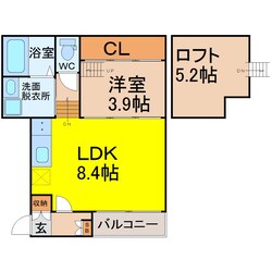 鳴海駅 徒歩5分 2階の物件間取画像